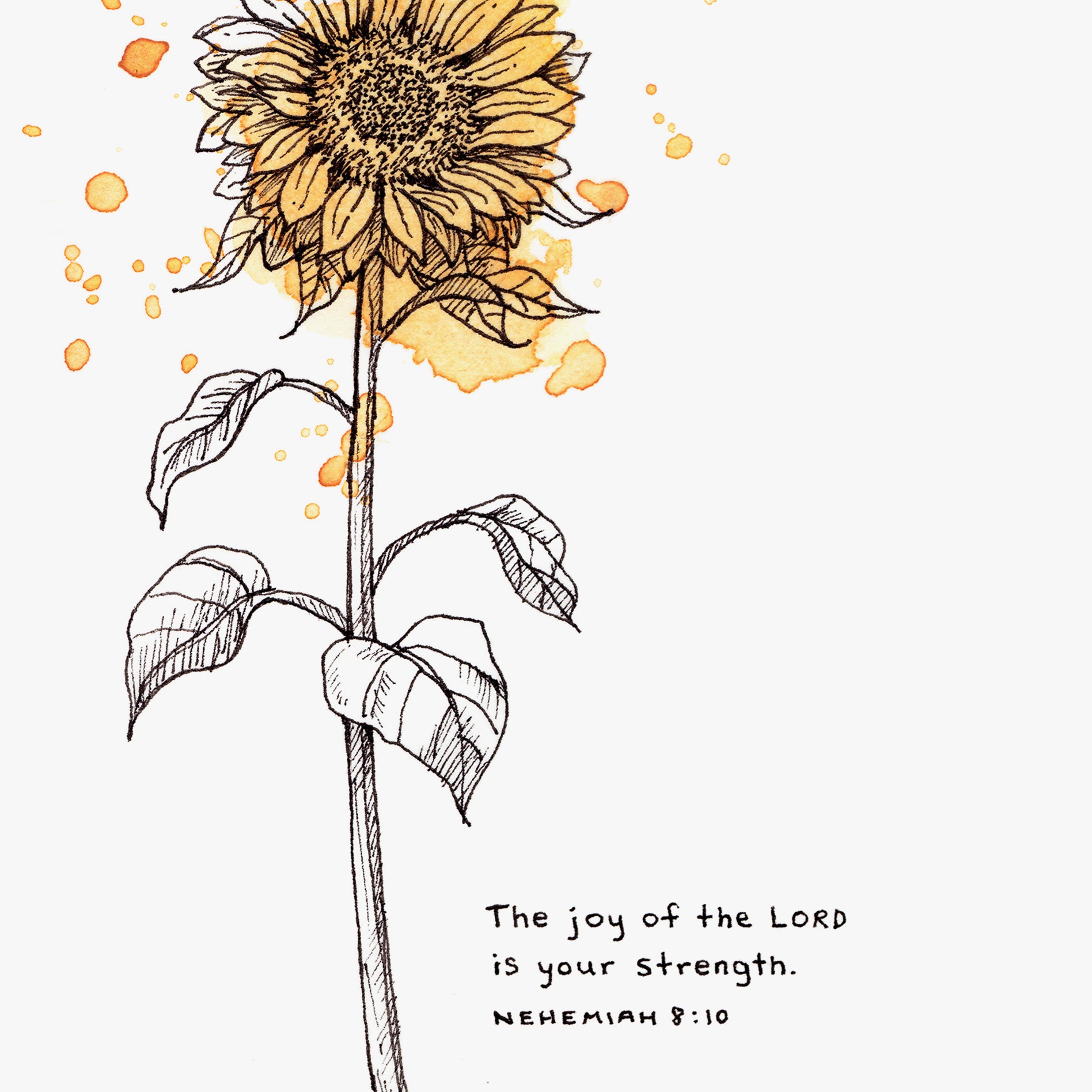 Joy of the Lord is My Strength - Nehemiah 8:10 | Scripture Art Print