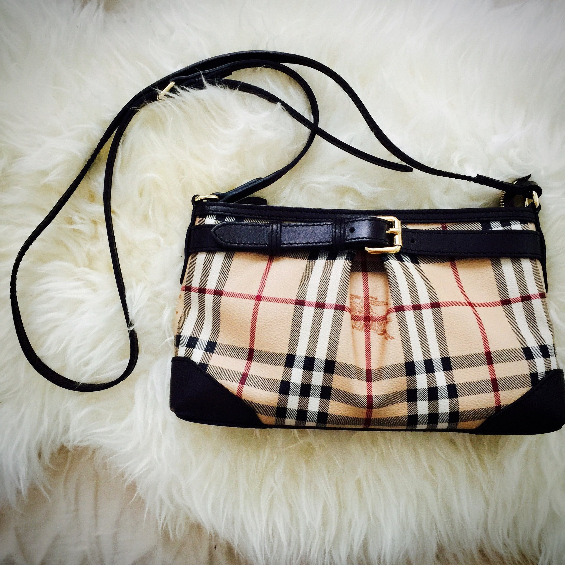 burberry purse plaid