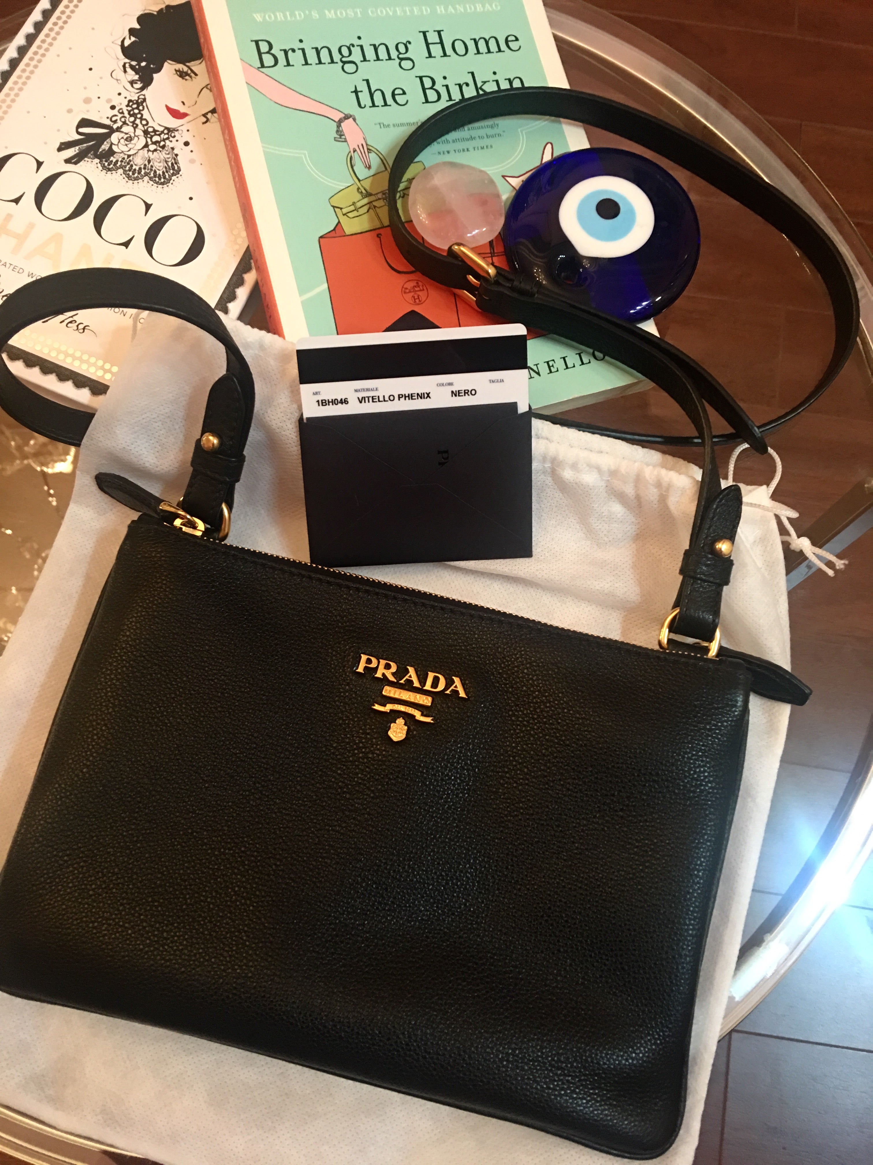 prada crossbody double zip