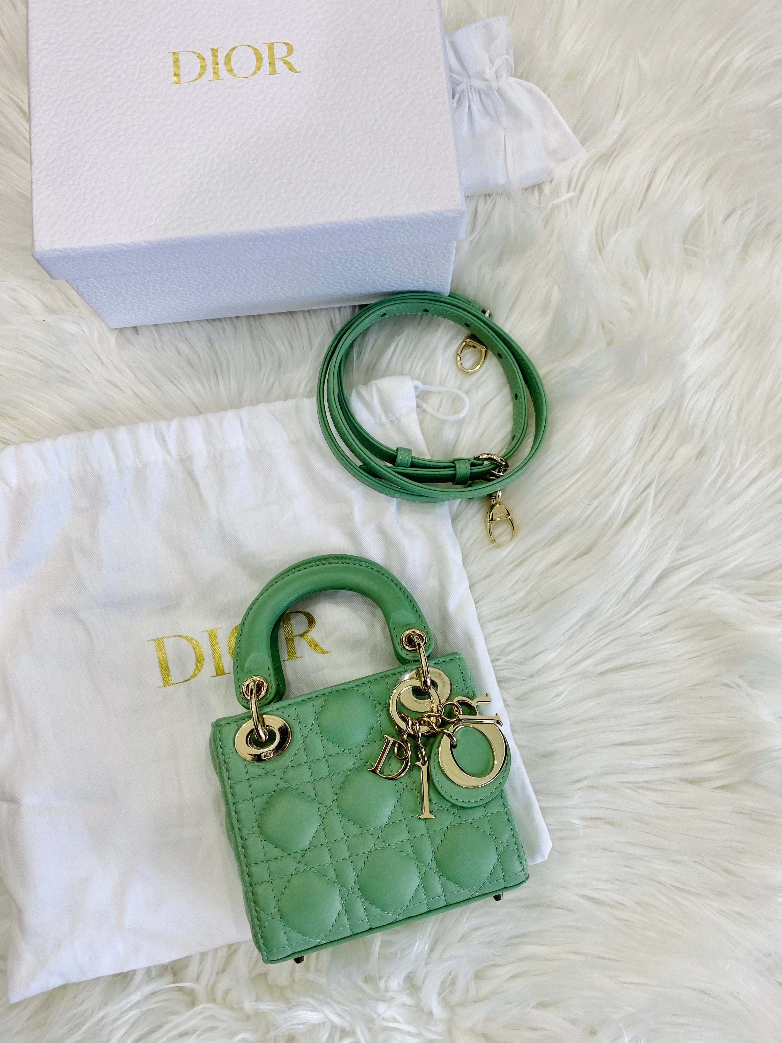 Túi Nữ Dior Micro Lady Djoy Bag Gold Black S0910ONGEM900  LUXITY