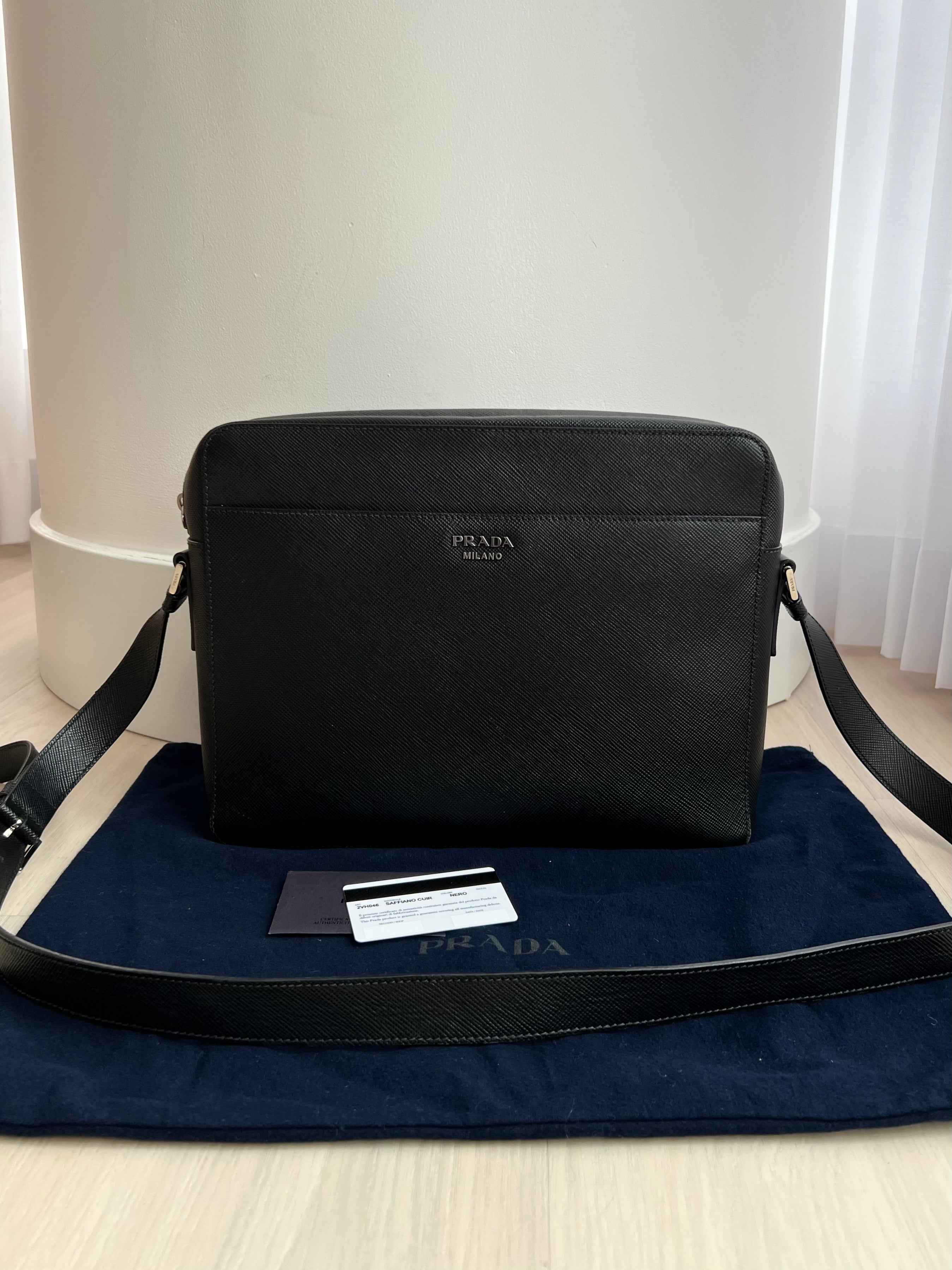 Prada Saffiano Leather Messenger Bag – Beccas Bags Boutique