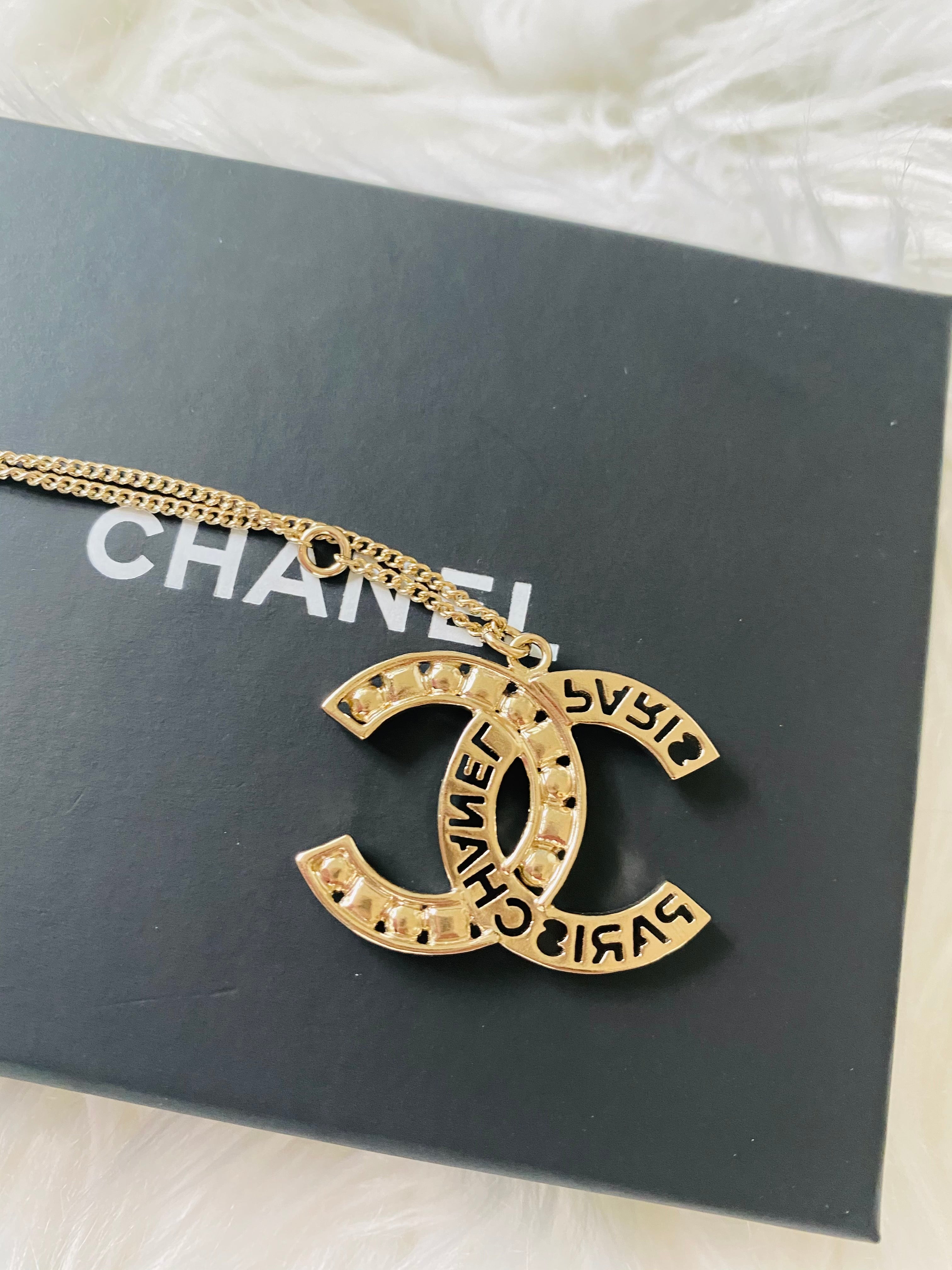 Chanel logo necklace – Beccas Bags Boutique