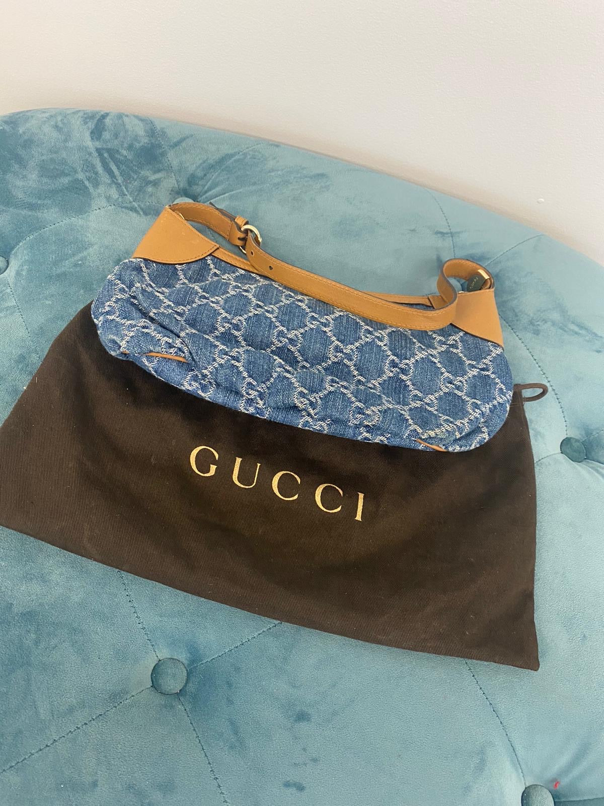 Gucci web gg denim bag – Beccas Bags Boutique