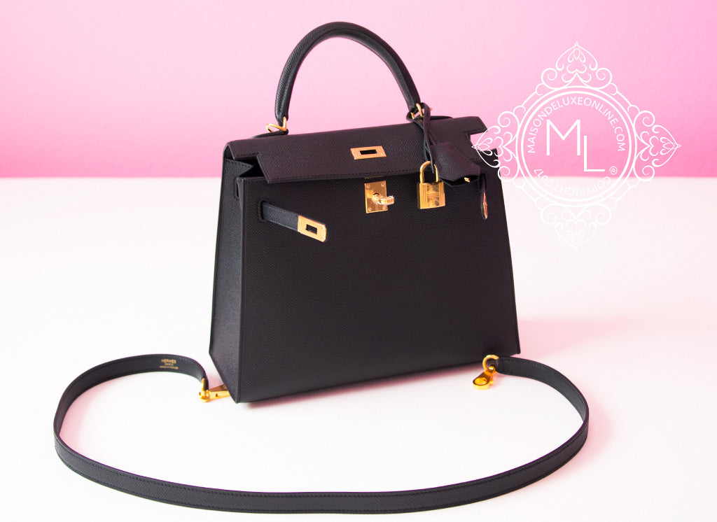 hermes kelly 25 black epsom