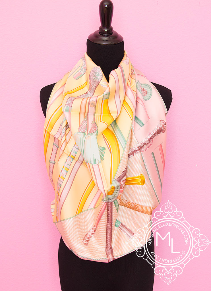 yellow hermes scarf