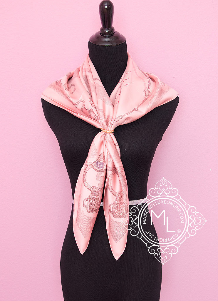 hermes pink scarf