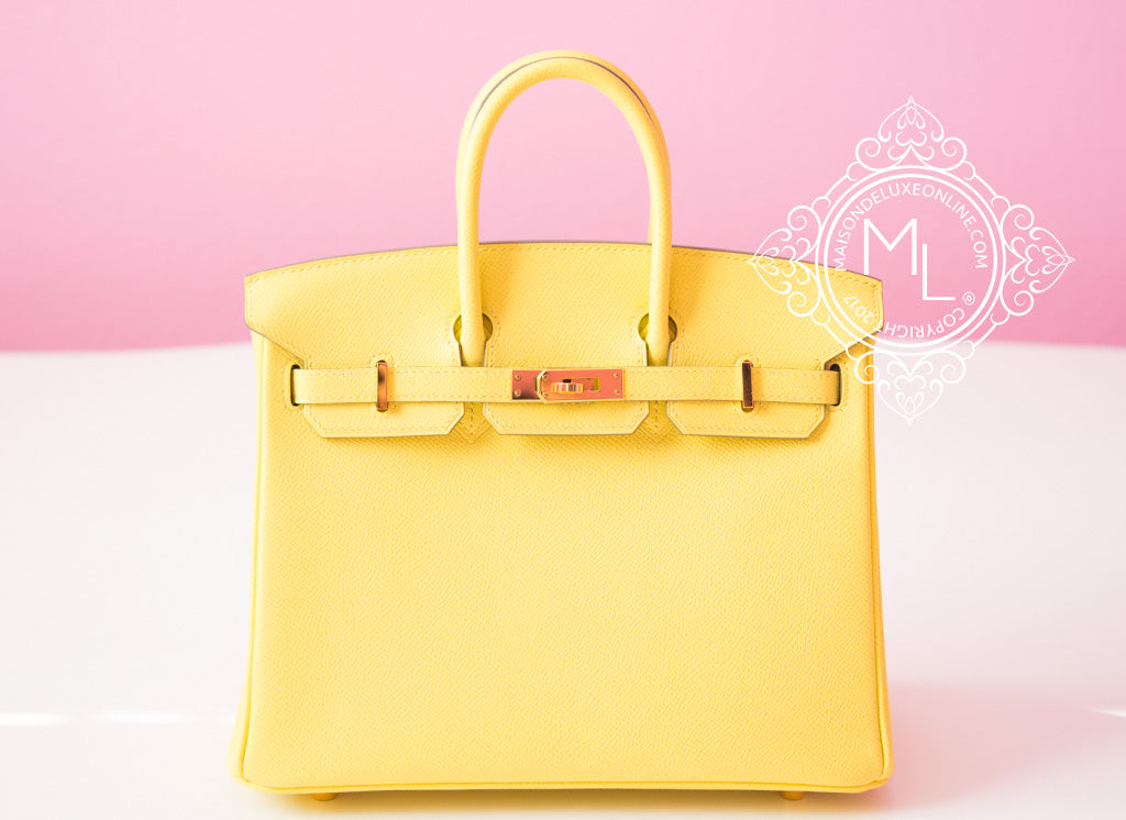 Hermes Soufre Yellow Epsom Gold 