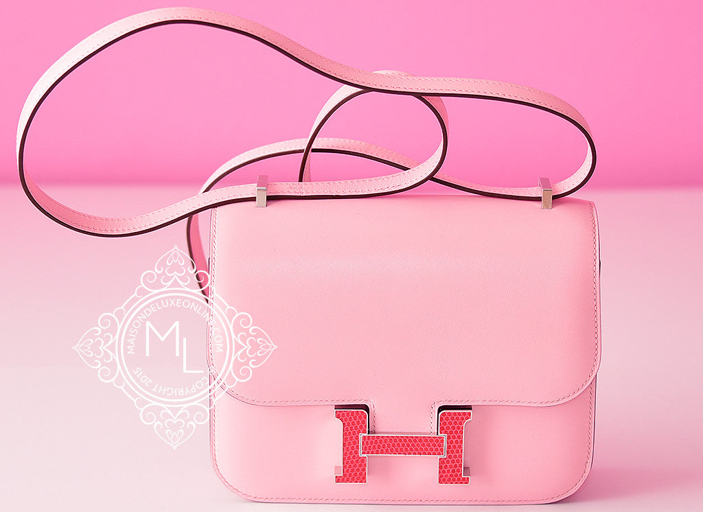 hermes pink constance bag