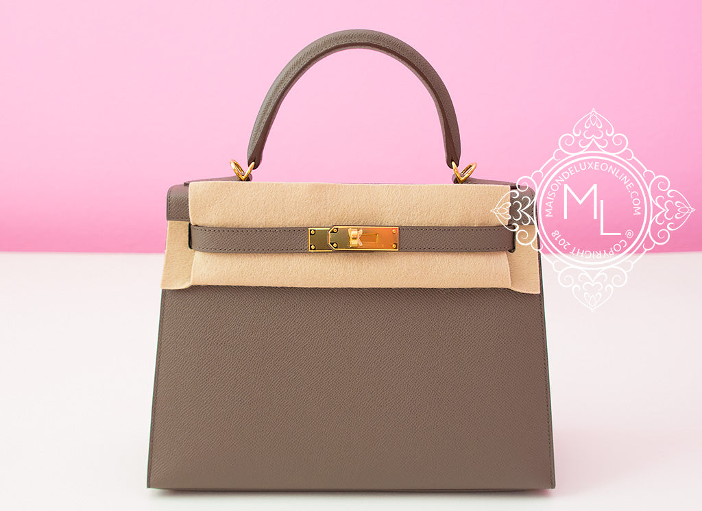 Hermes Etain GHW Gold Hardware Sellier 