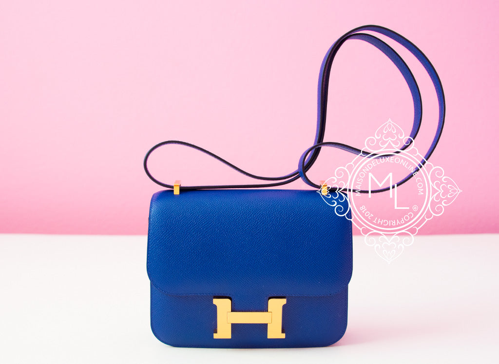 hermes blue handbag