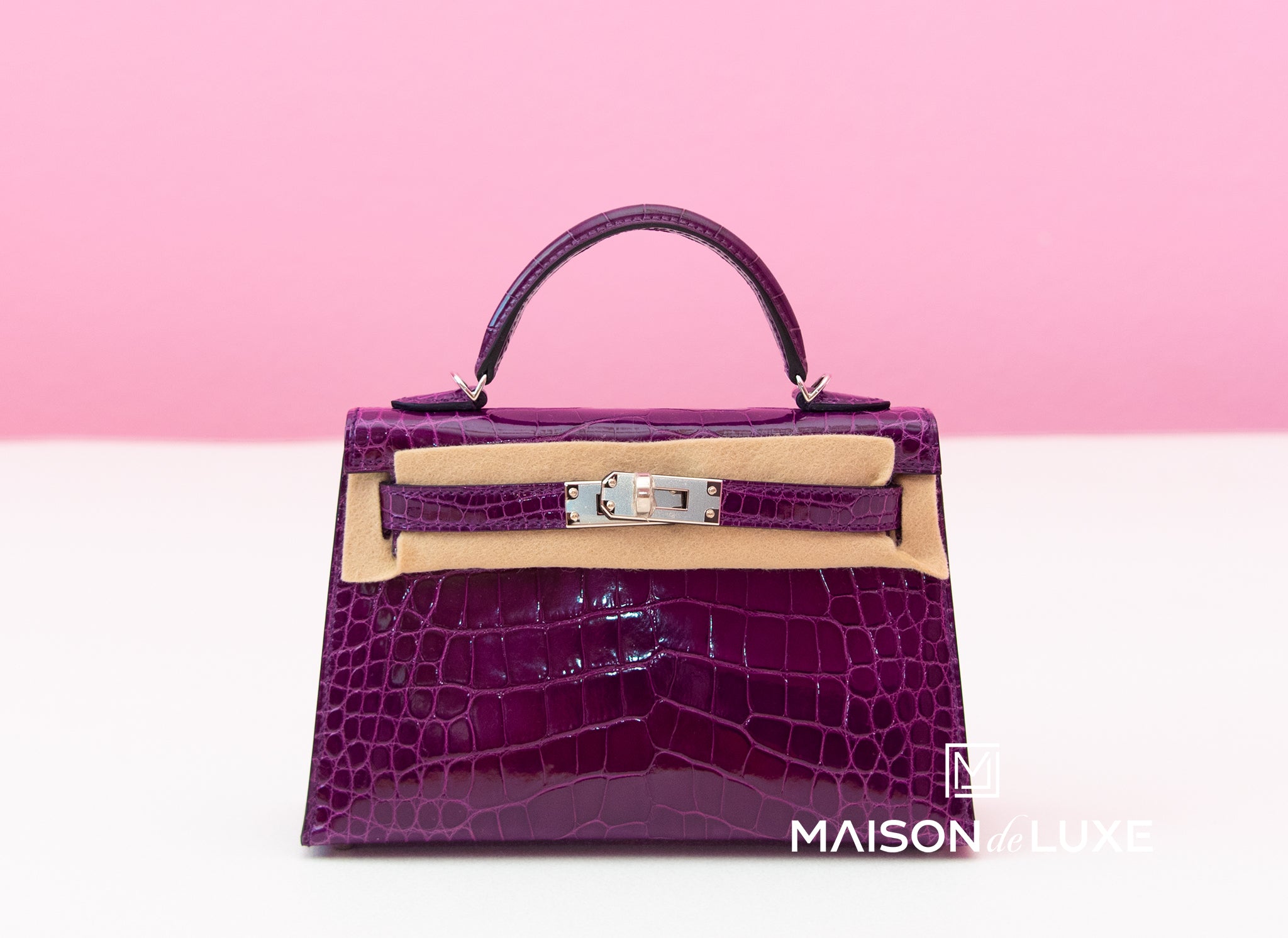 Hermes Cassis Purple N5 Crocodile 