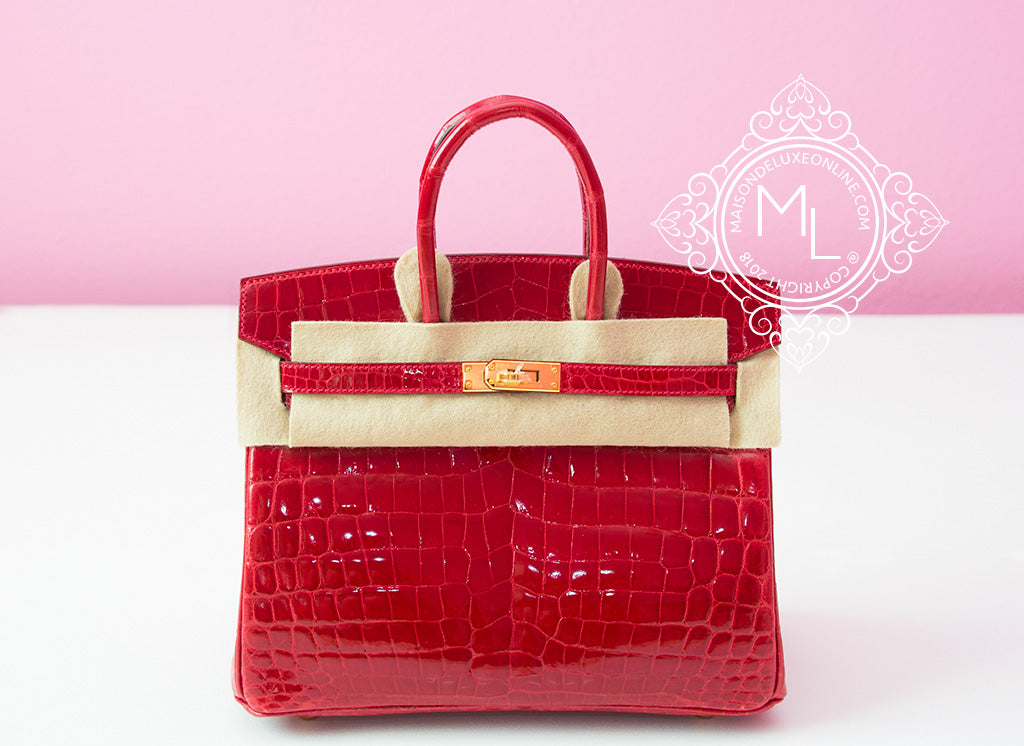 red hermes purse