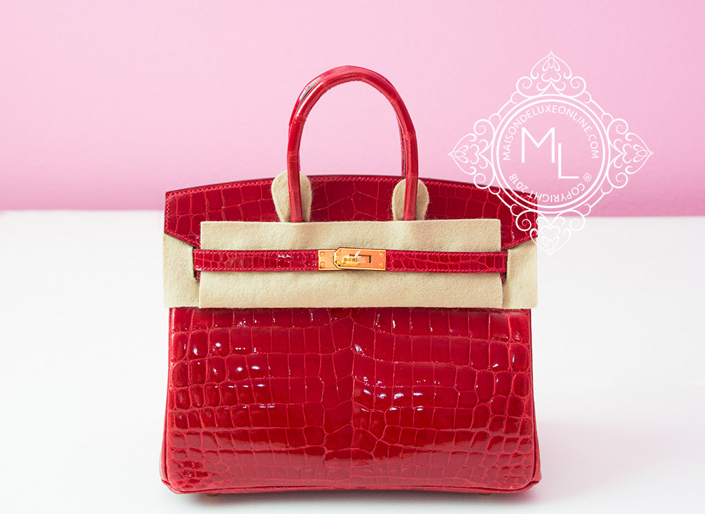 Hermes Braise Red Ferrari Crocodile 