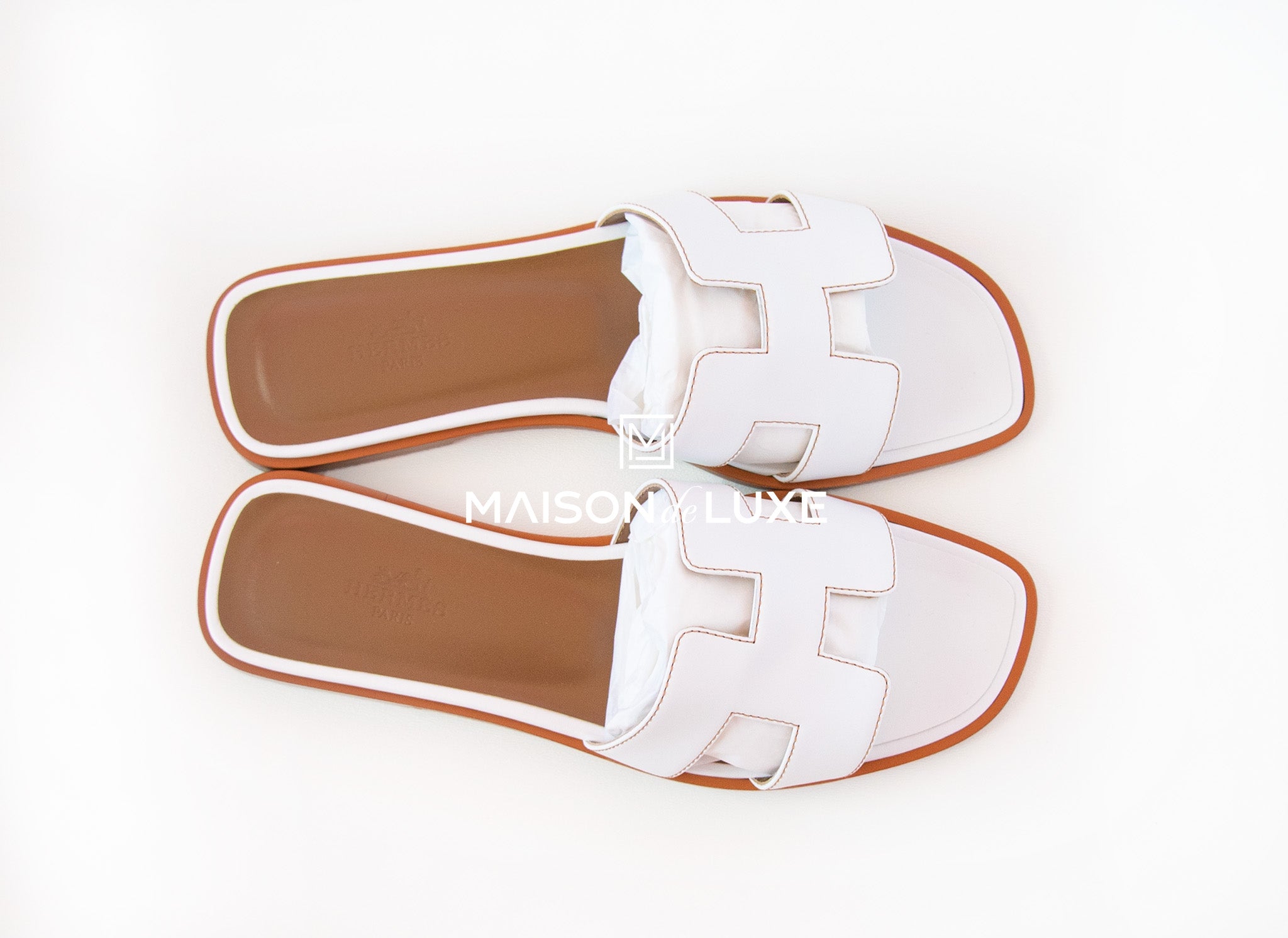 white oran hermes sandals