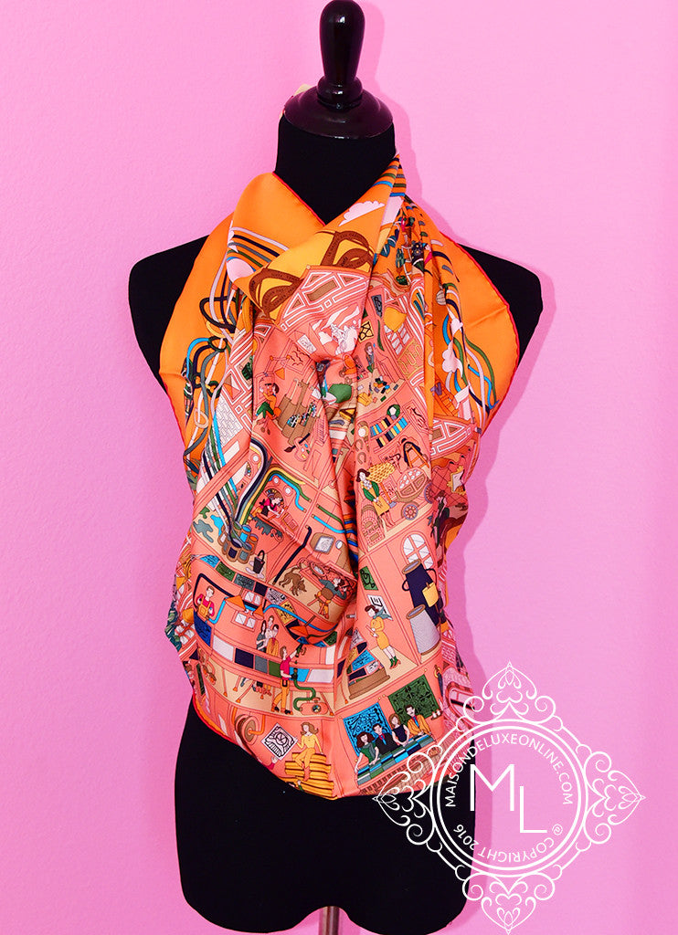 hermes maison des carres scarf