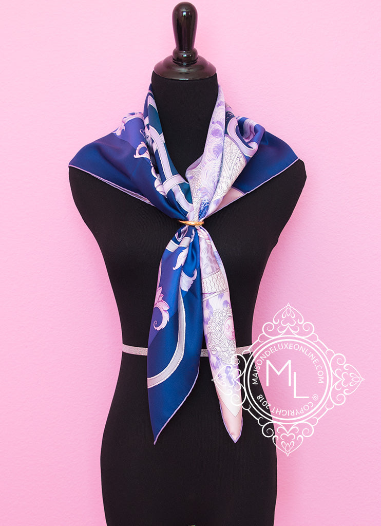 hermes purple scarf