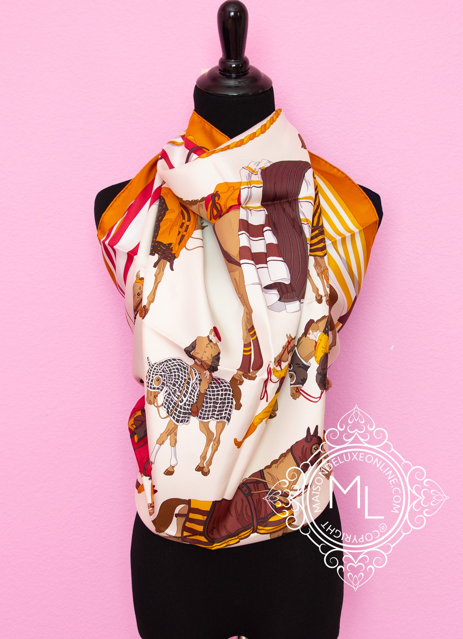 hermes brown scarf