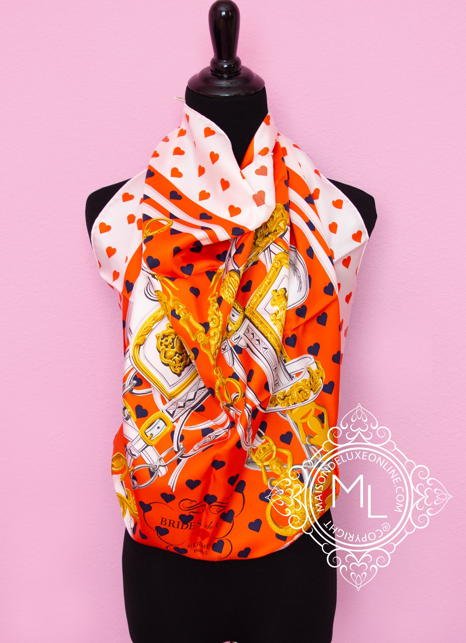 hermes brides de gala love scarf