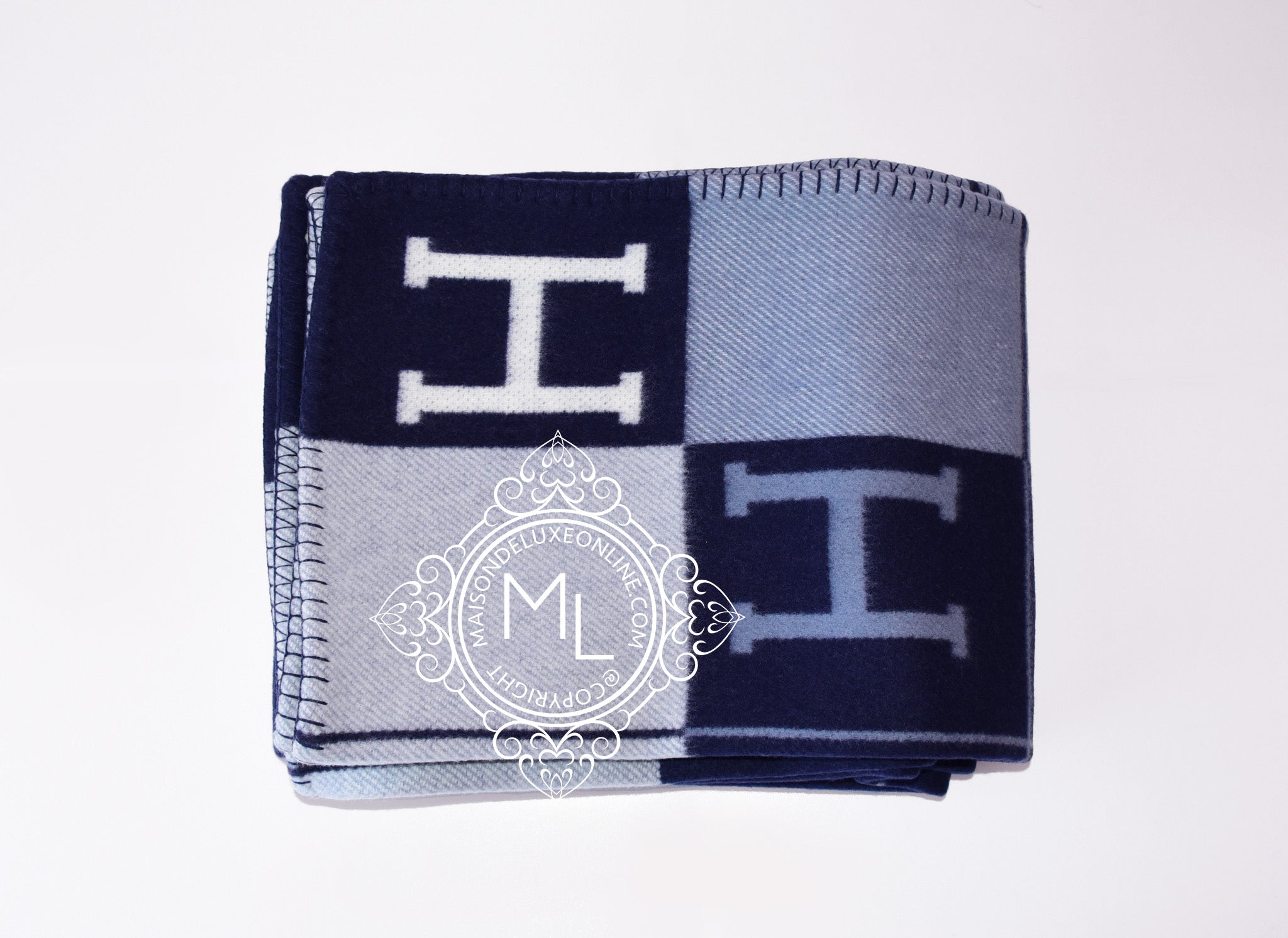 hermes blue blanket