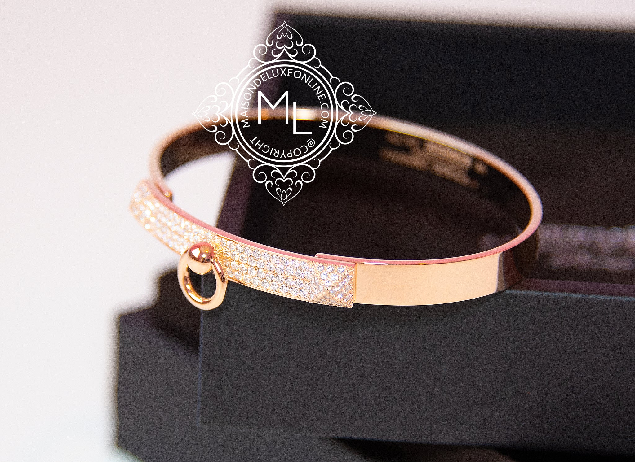 hermes cdc rose gold bracelet