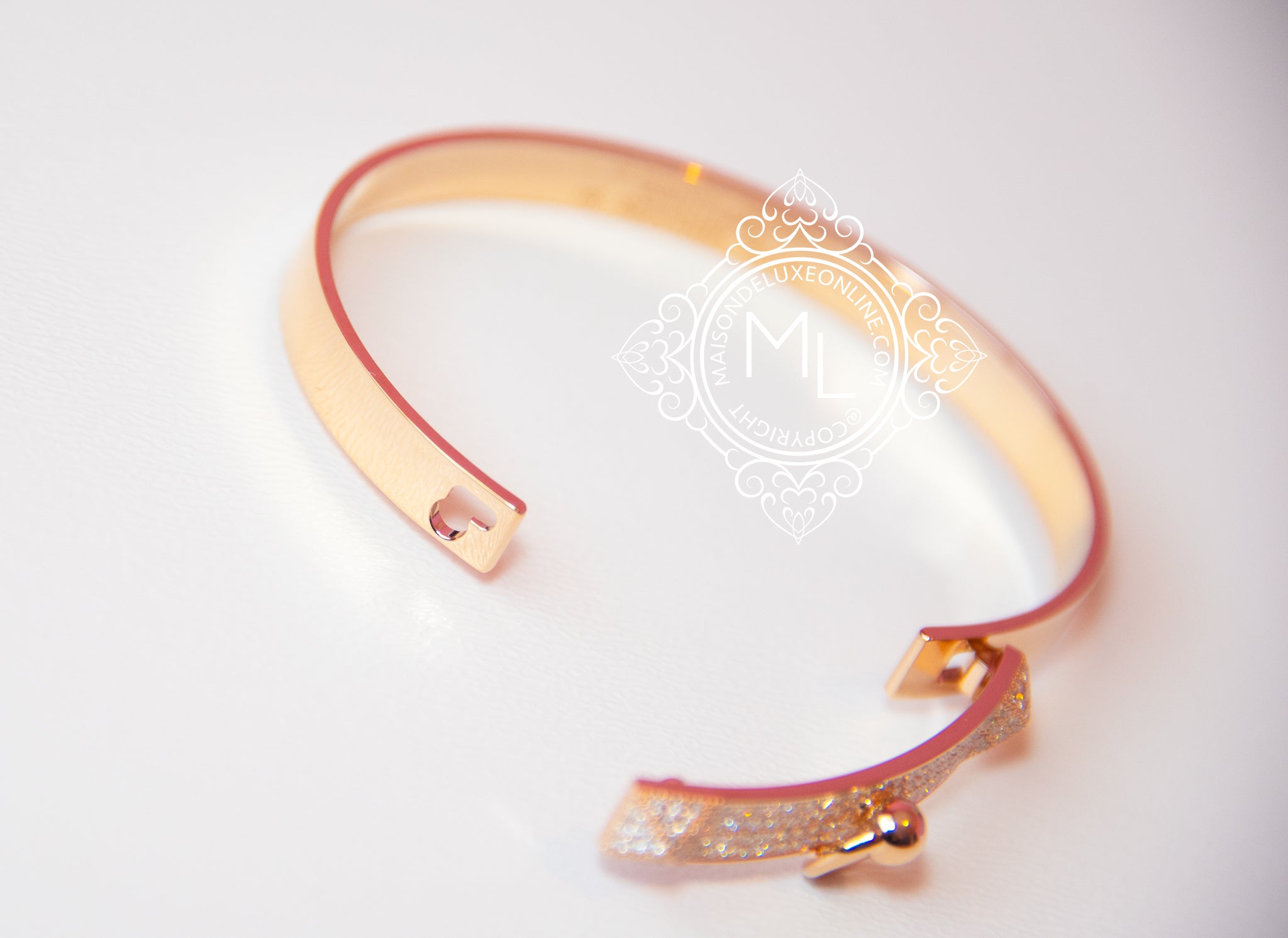 hermes cdc rose gold bracelet