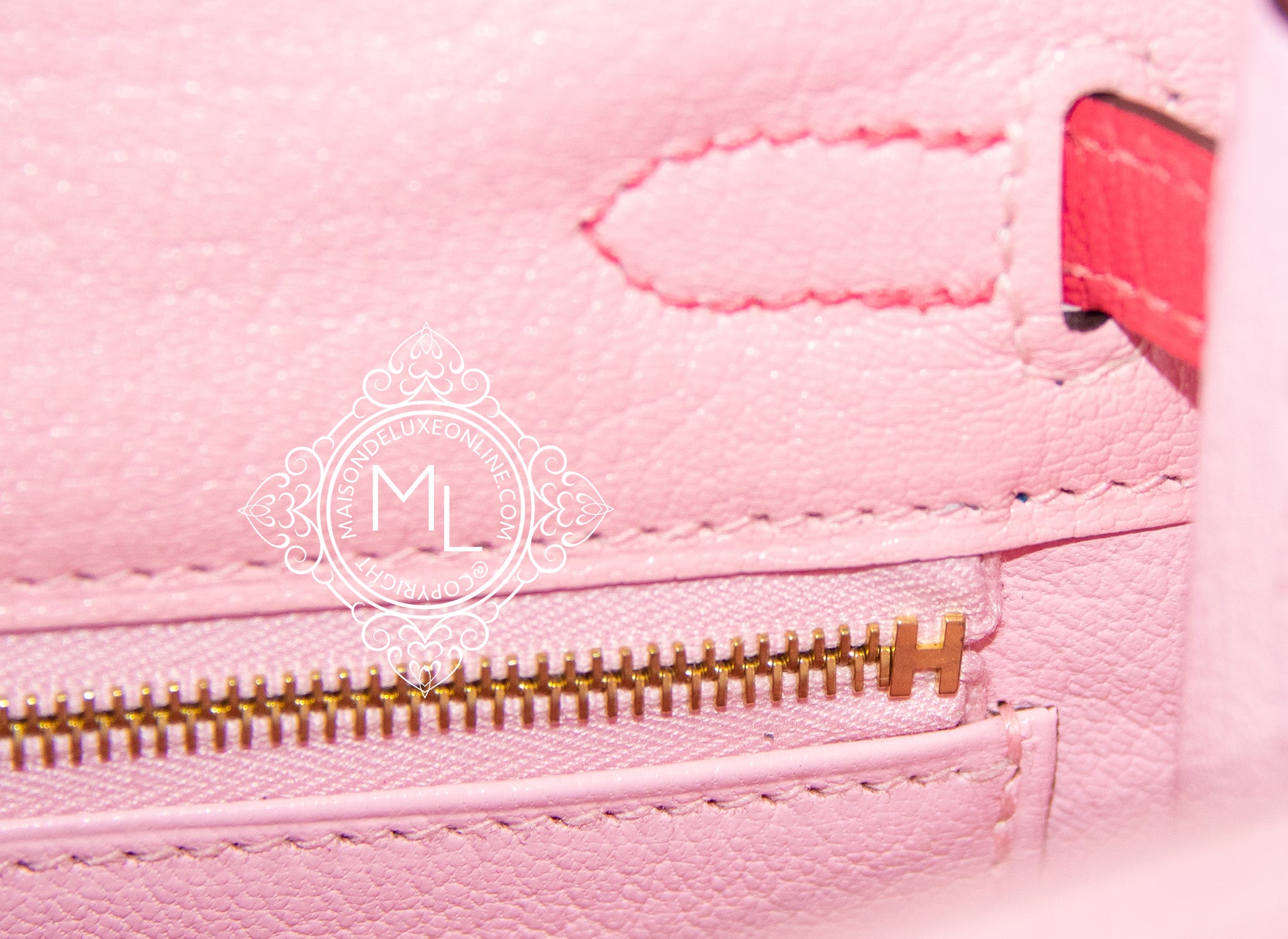 Hermes Pink Rose Sakura Leather 36 Garden Party Handbag - MAISON de LUXE