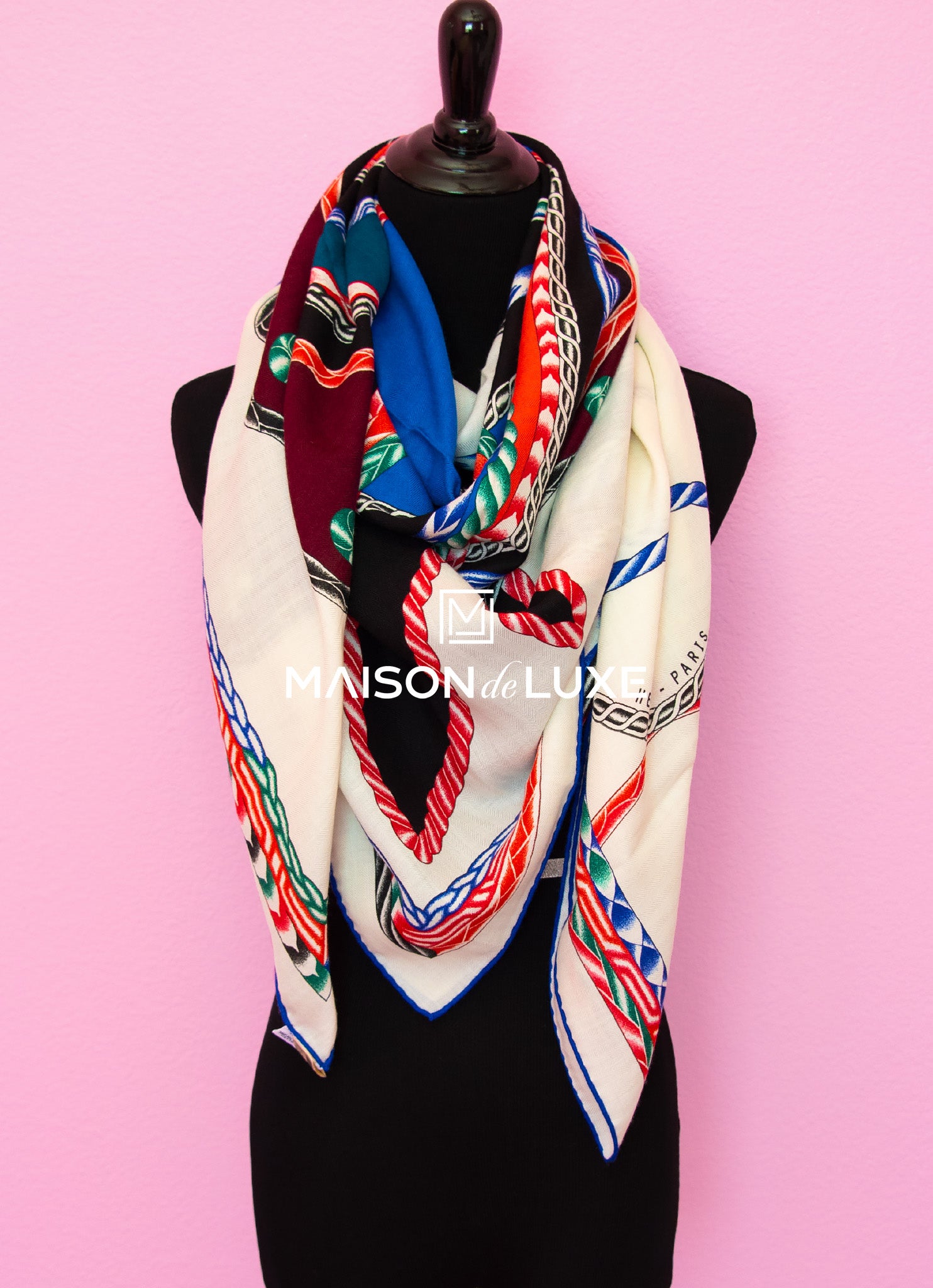 white hermes scarf