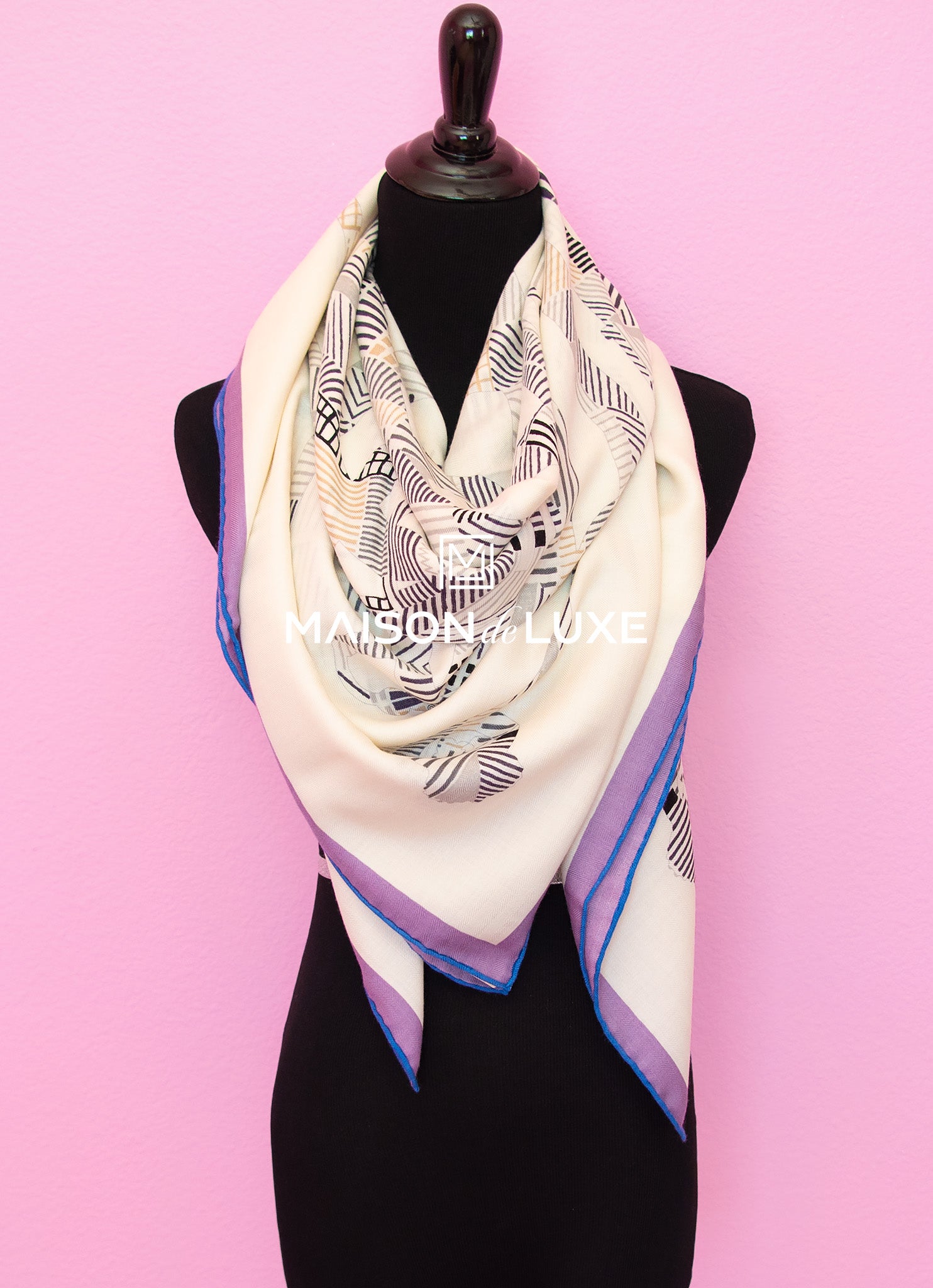 white hermes scarf