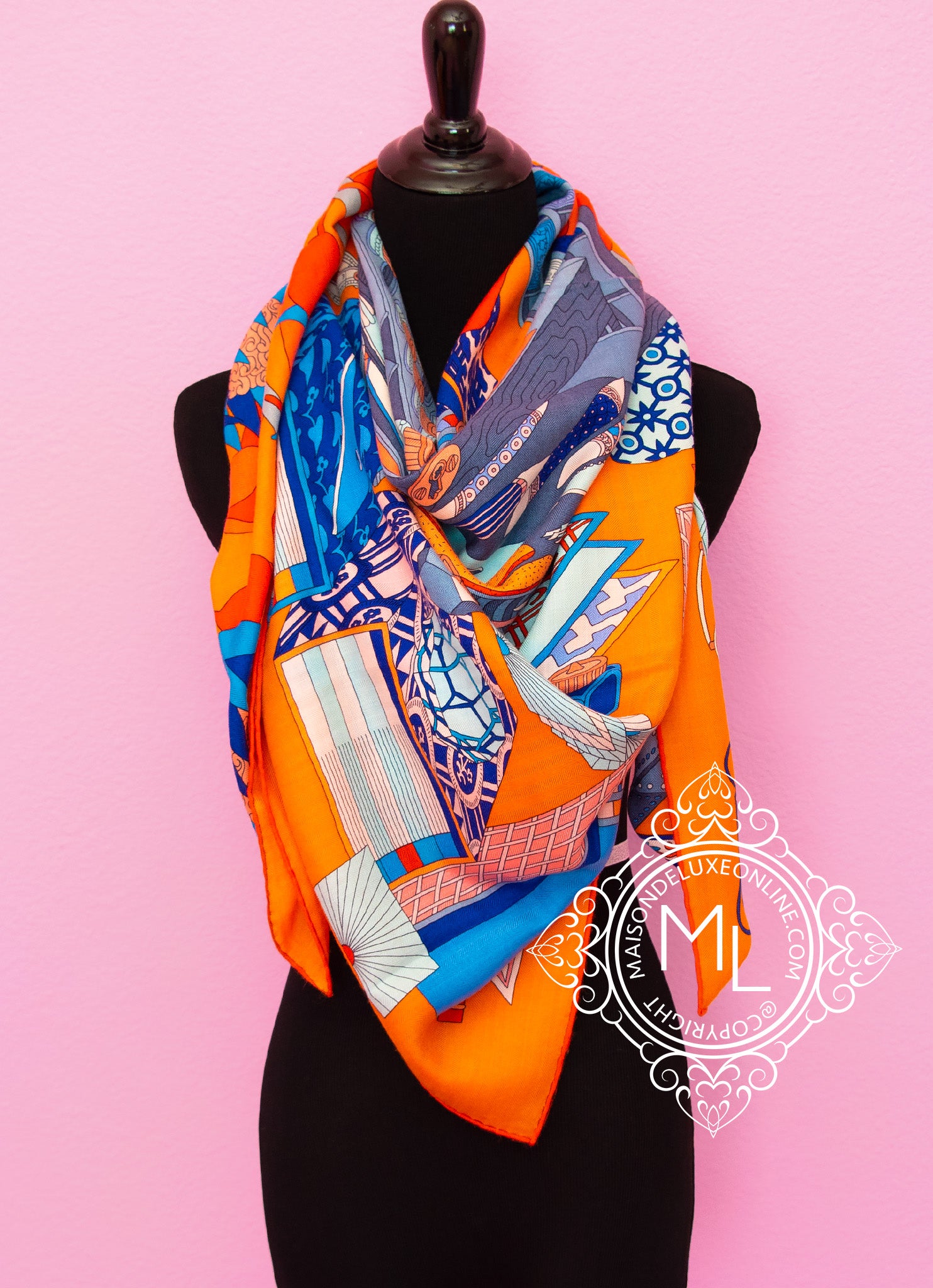 hermes orange scarf