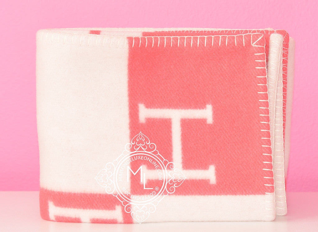 Hermes Classic Baby Pink Wool Cashmere 