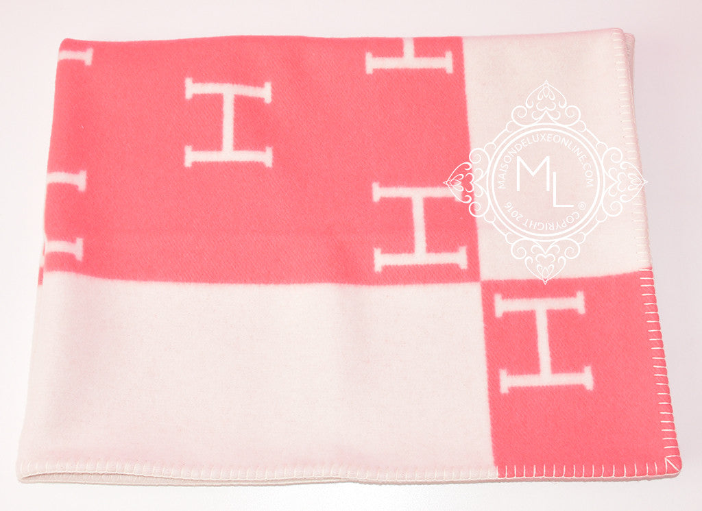 hermes baby blanket pink