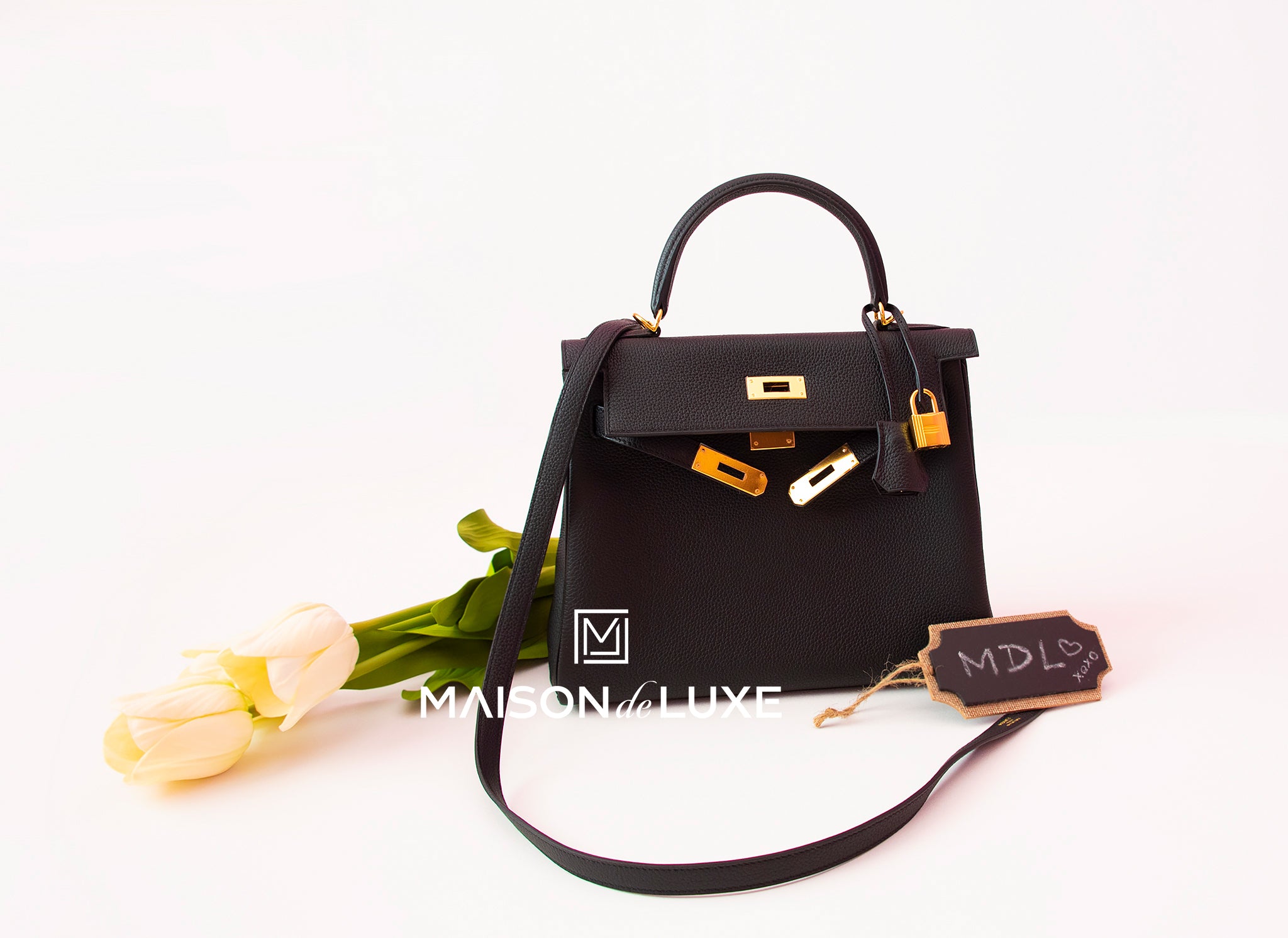 hermes kelly black 28