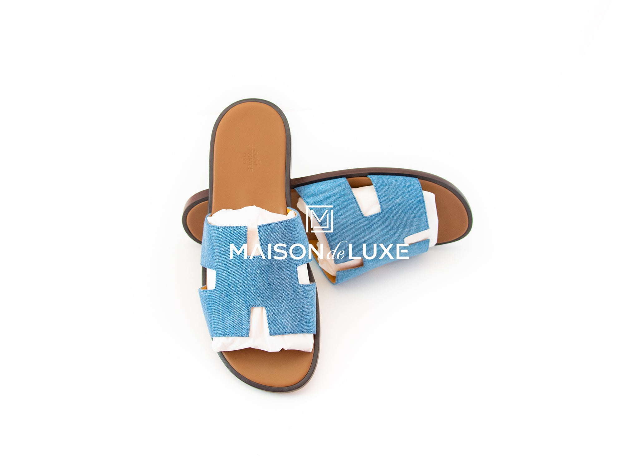 hermes denim sandals