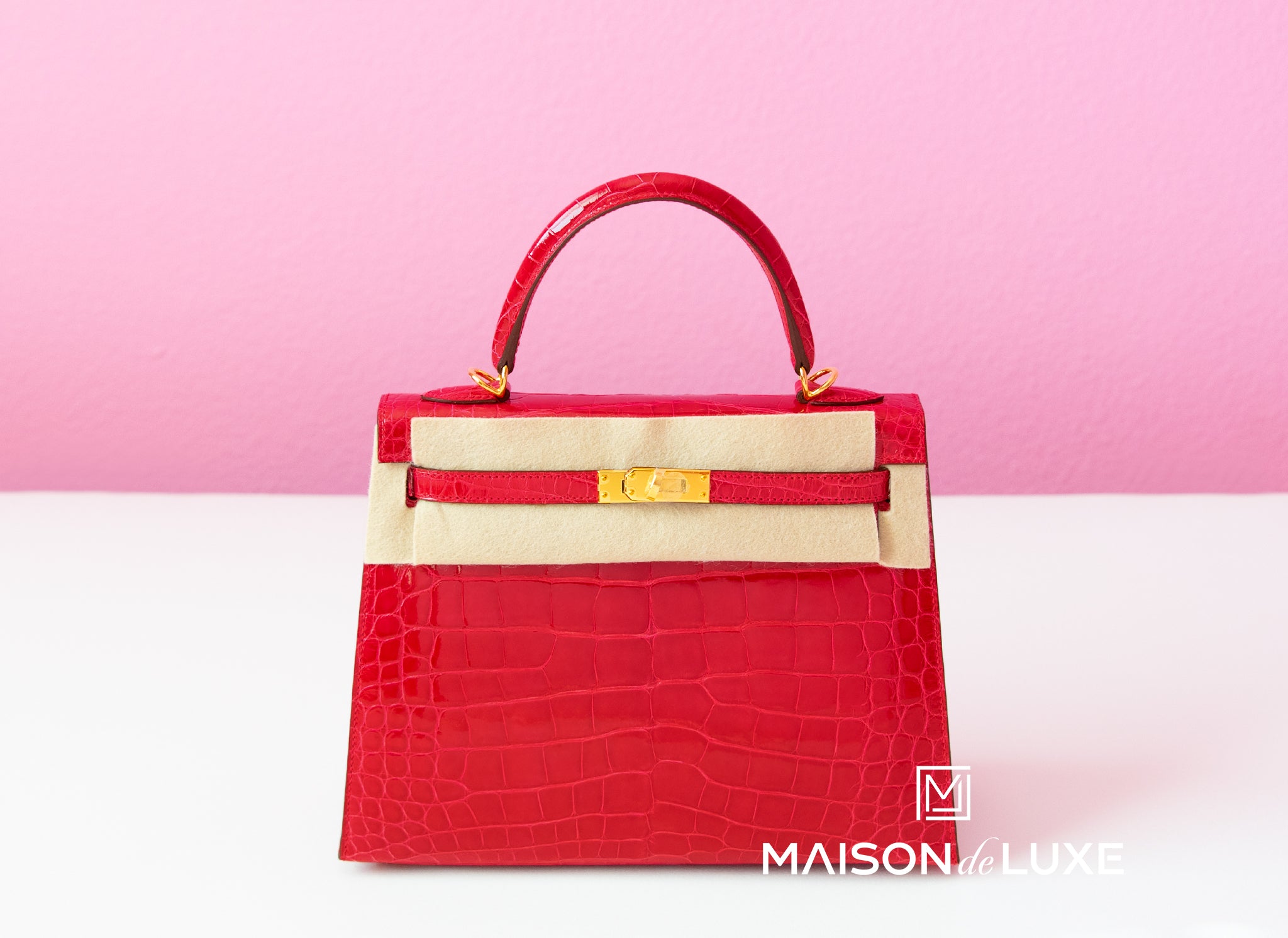 hermes kelly red crocodile