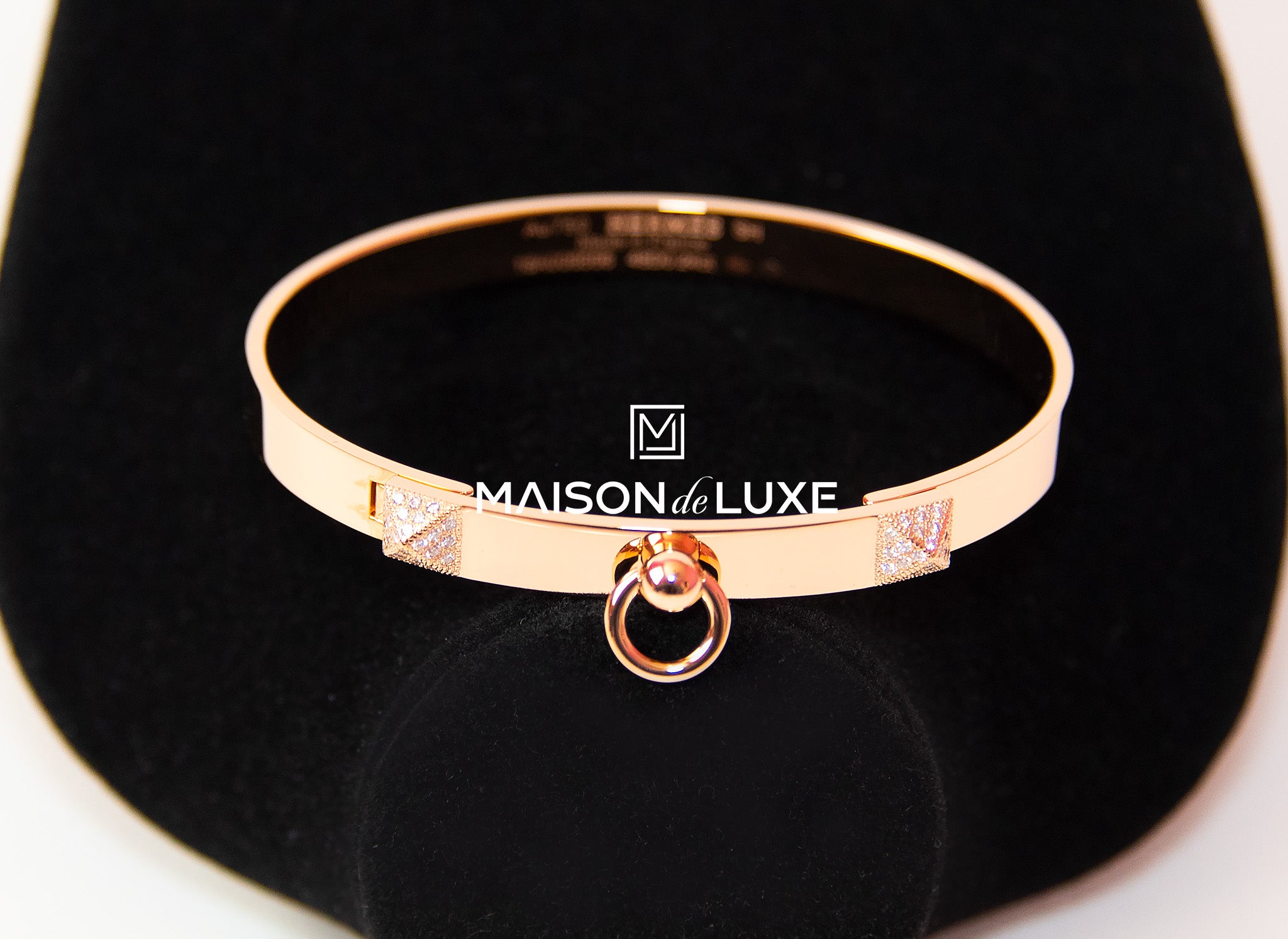 hermes cdc rose gold bracelet