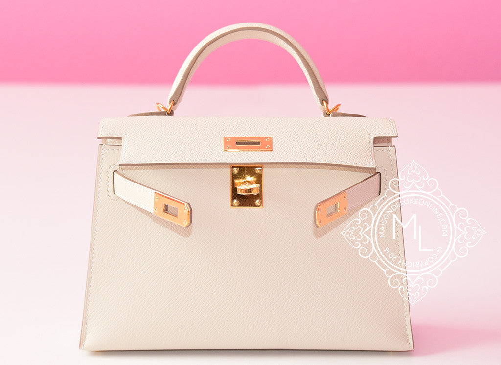 hermes mini kelly white