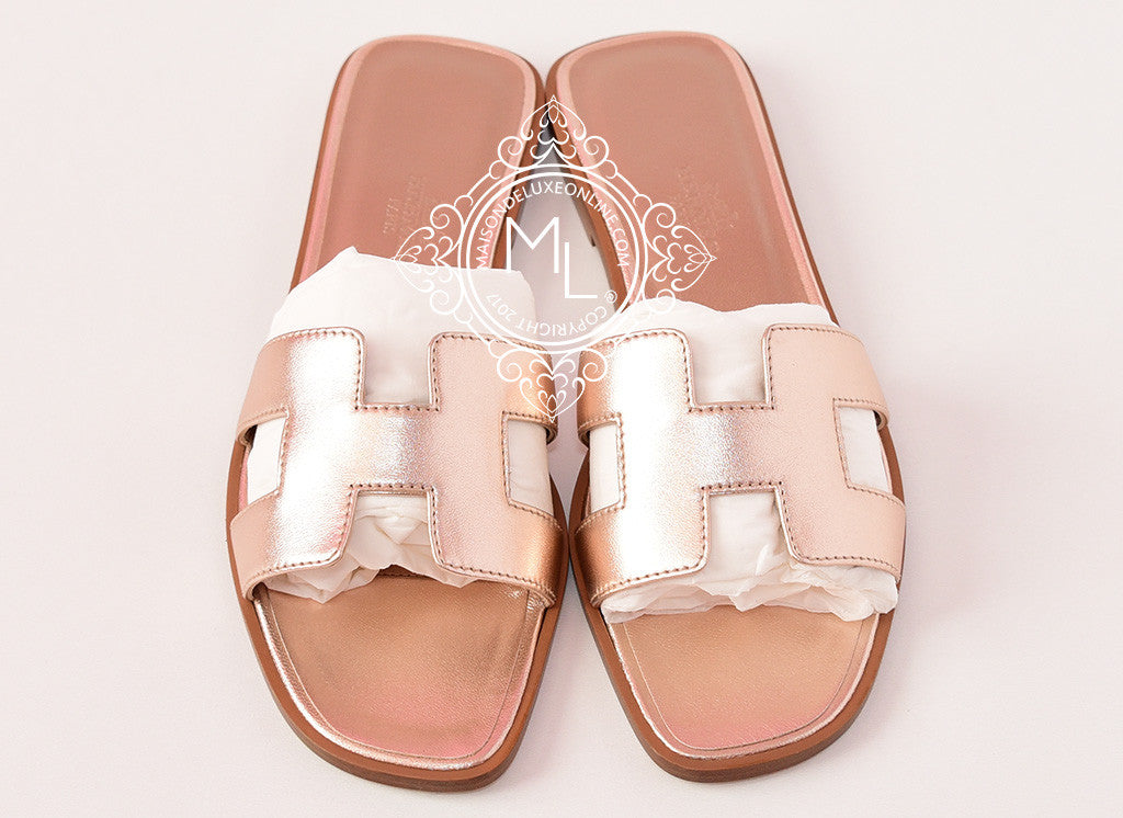 hermes sandals gold