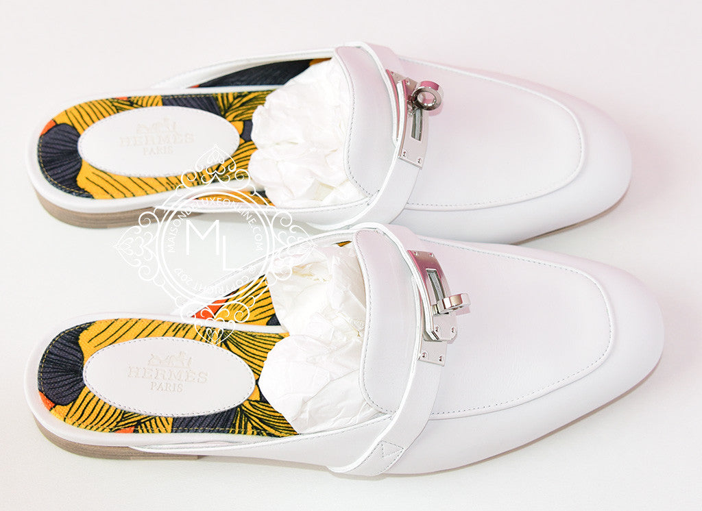 white hermes shoes