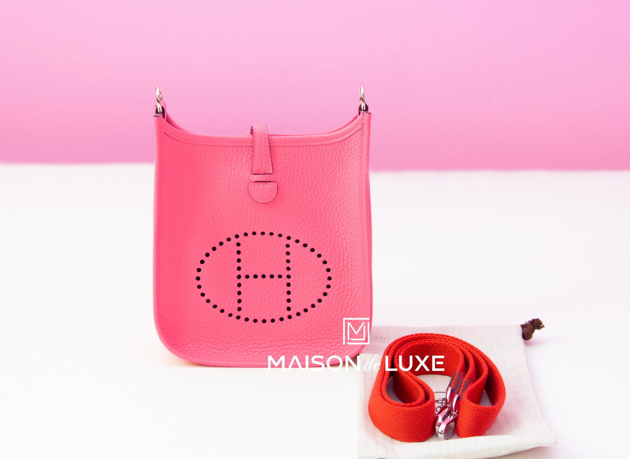 pink hermes crossbody bag