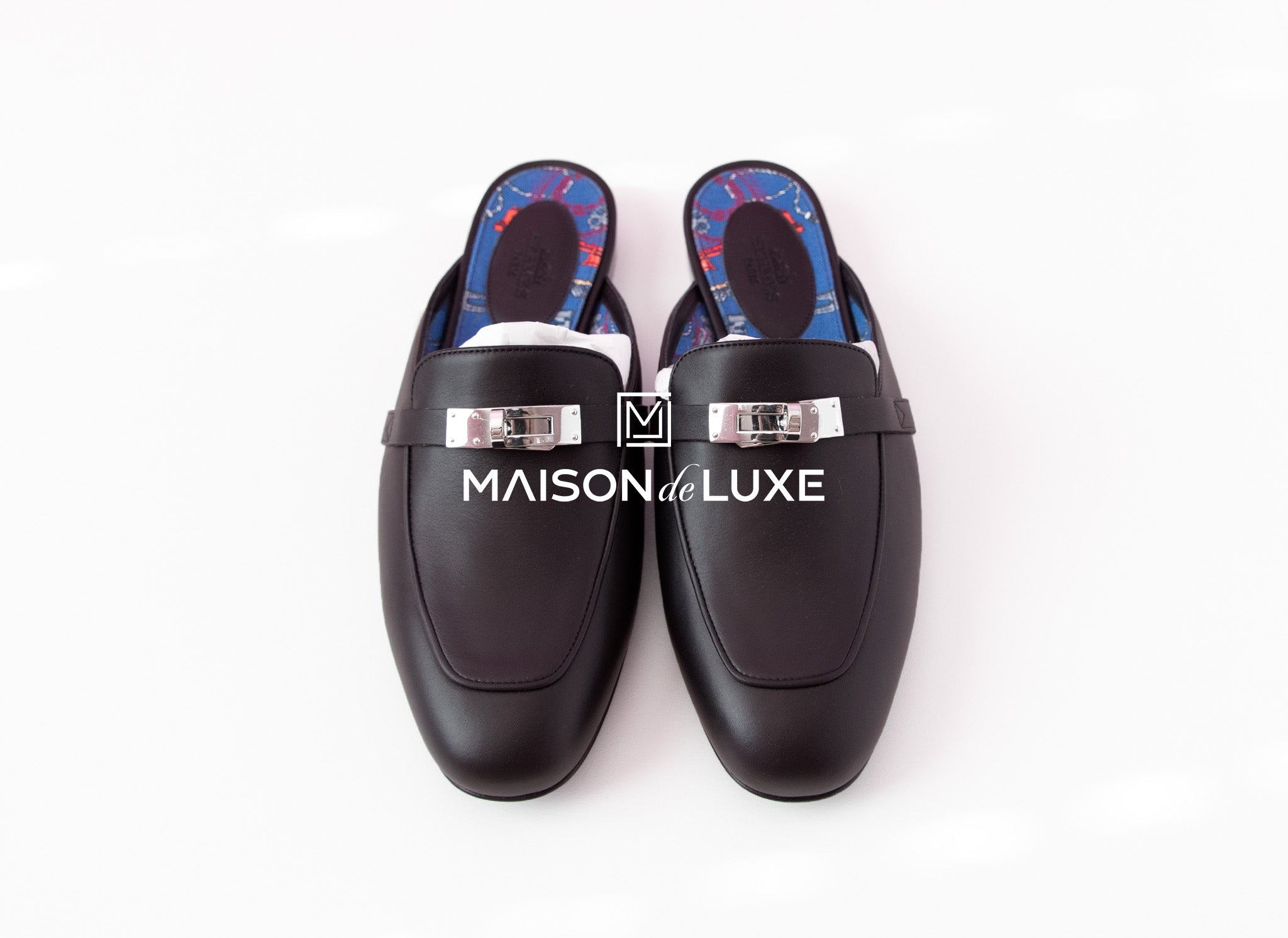 womens black loafer mules