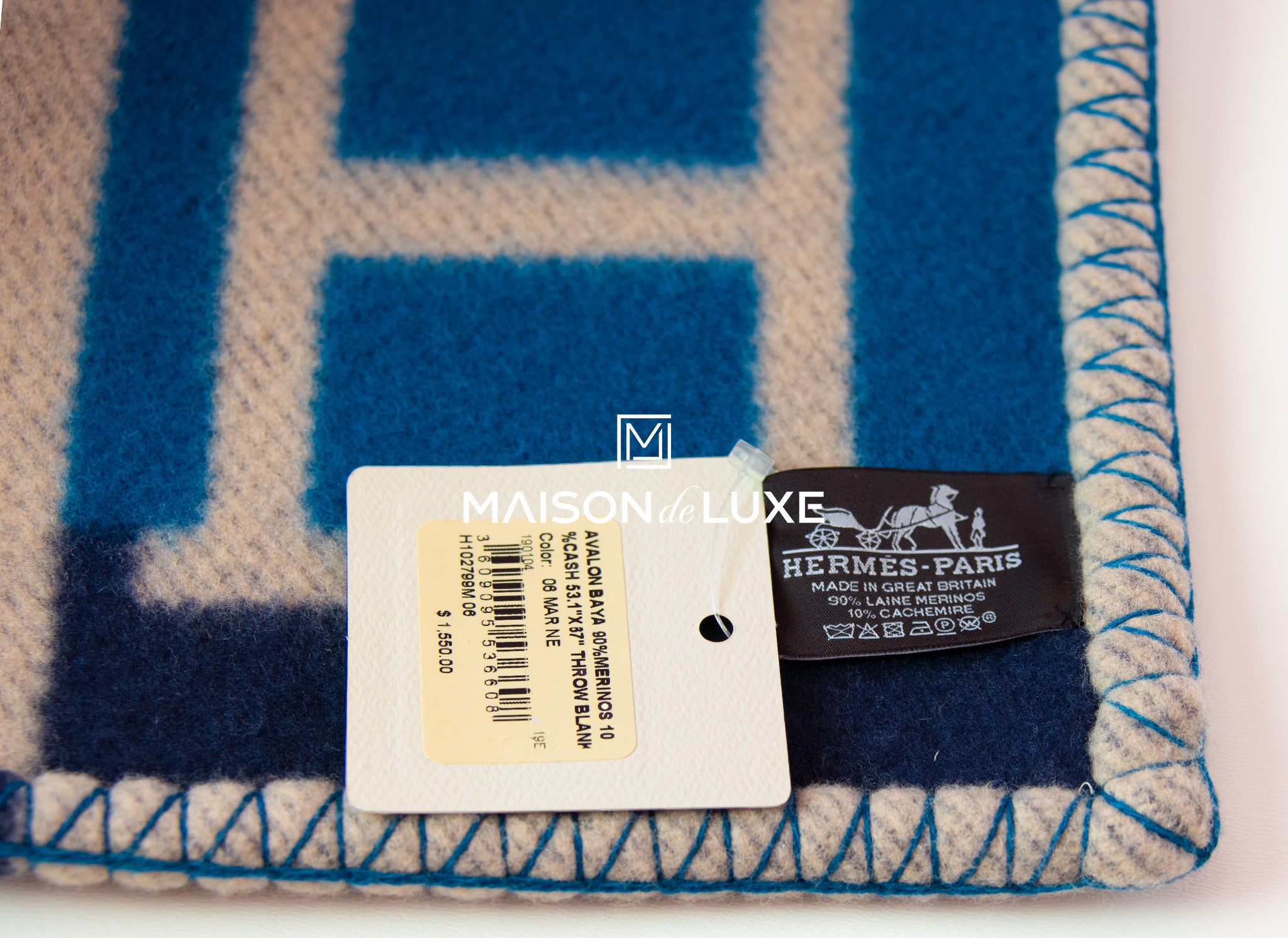 hermes blanket blue