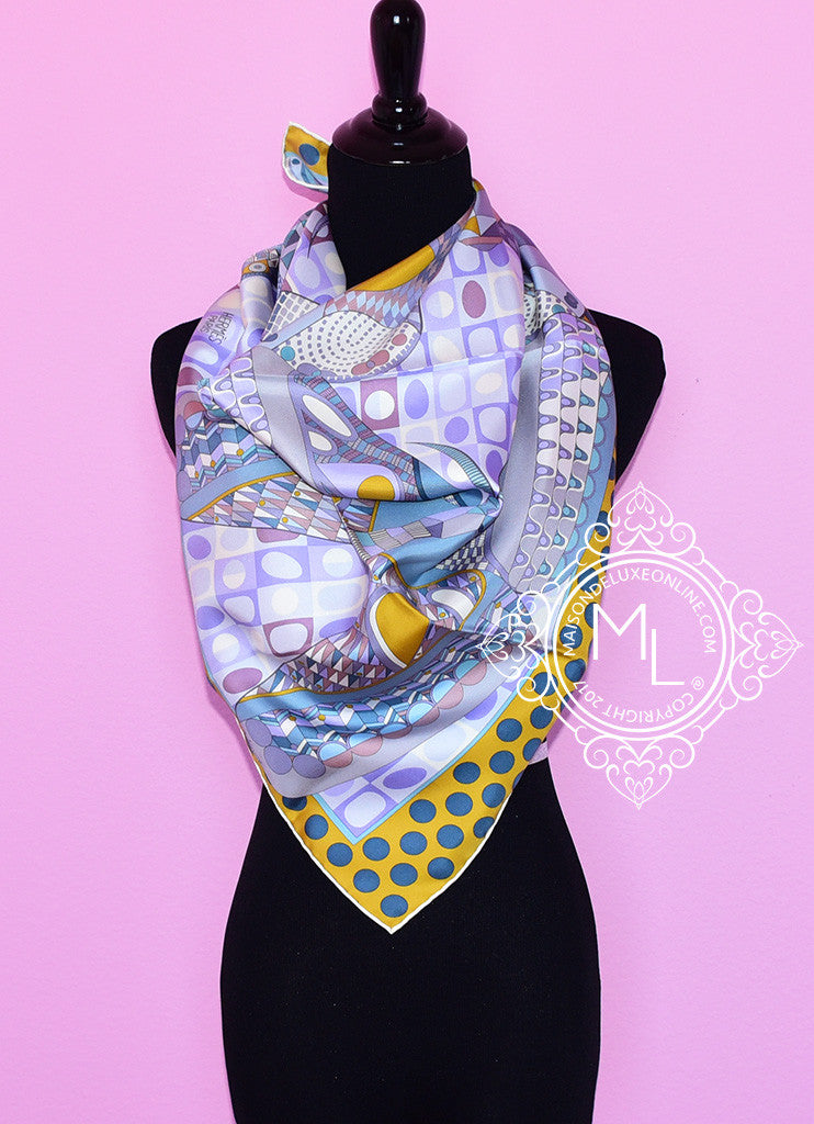 purple hermes scarf