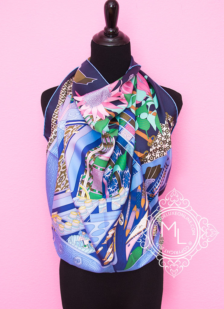 hermes silk marbling scarf