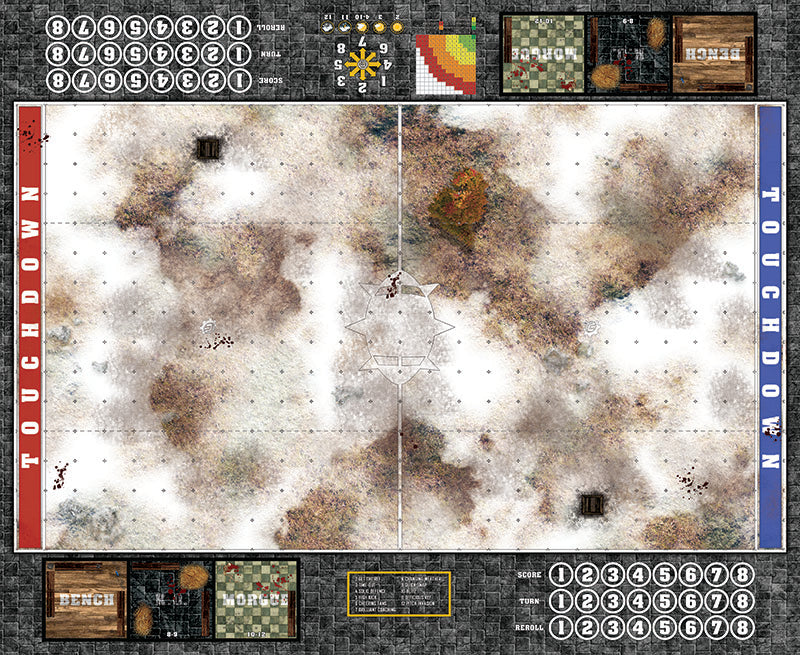 Mats by Mars: Snowy Tundra Fantasy Football Play Mat / Pitch