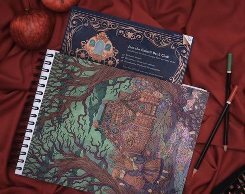 ColorIt Eerie Enchantment: Fairytale Origins Coloring Book for Adults Illustrated By Hasby Mubarok - Bonus Ink Blotter