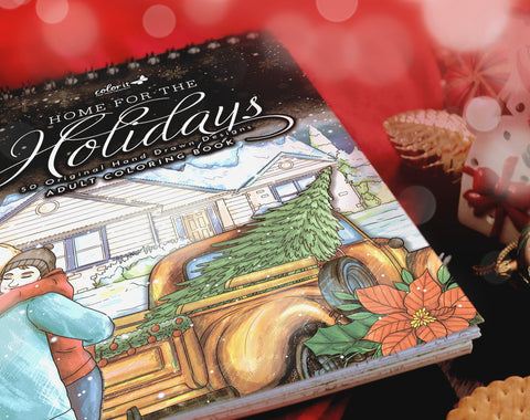 Home for the Holidays: A Handcrafted Coloring Book [Book]