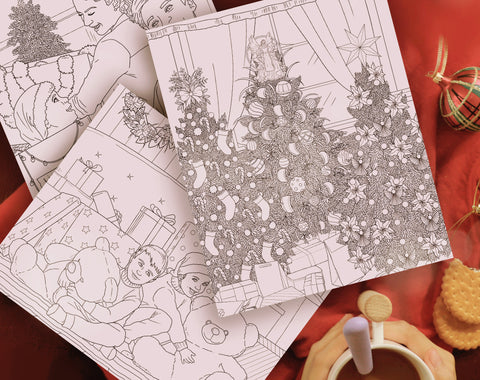 Home for the Holidays: A Handcrafted Coloring Book [Book]