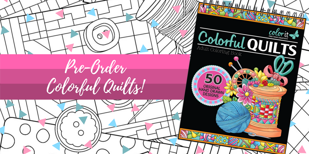 Colorful Quilts Adult Coloring Book - Features 50 Original Hand Drawn  Designs Printed on Artist Quality Paper, Hardback Covers, Spiral Binding,  Perforated Pages, Bonus Blotter by ColorIt