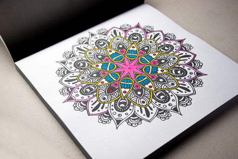 Coloring Book Dot Painting Mandala For Adults: 50 Pieces to color yourself  | Point Painting | Coloring book for adults with dots | Mandala Dotting