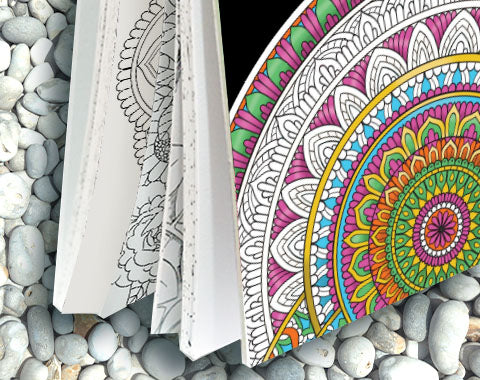 ColorIt Mandalas to Color Volume VI, Spiral Bound Adult Coloring Book, 50 Mandala Designs with Perforated Pages, Hardback Cover, Ink Blotter | for